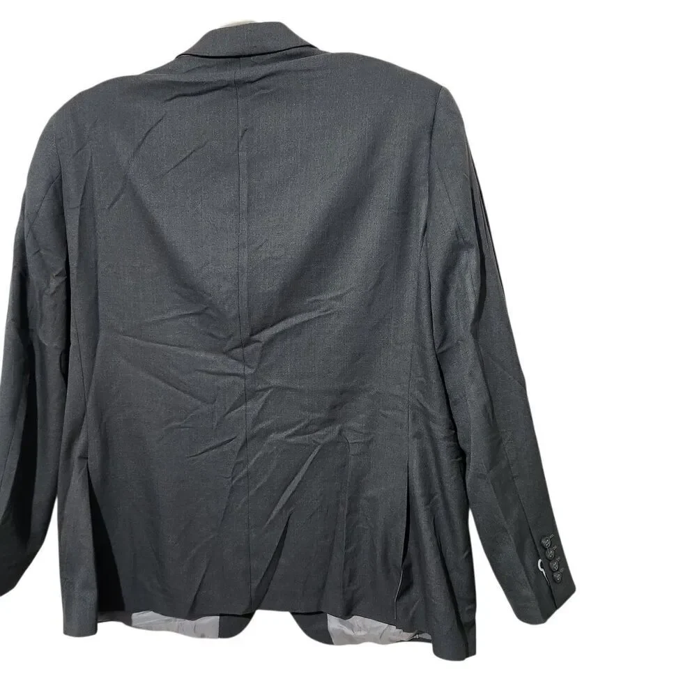 Haggar Mens Blazer Size 50R Gray Tailored Fit Travel Performance.   New